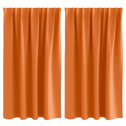 Blackout Curtains with Curtains Bright Orange Polyester