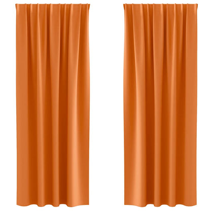 Blackout Curtains with Curtains Bright Orange Polyester