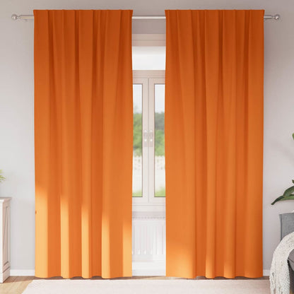 Blackout Curtains with Curtains Bright Orange Polyester