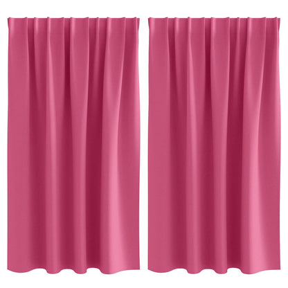 Blackout Curtains with Curtains Bright Pink Polyester