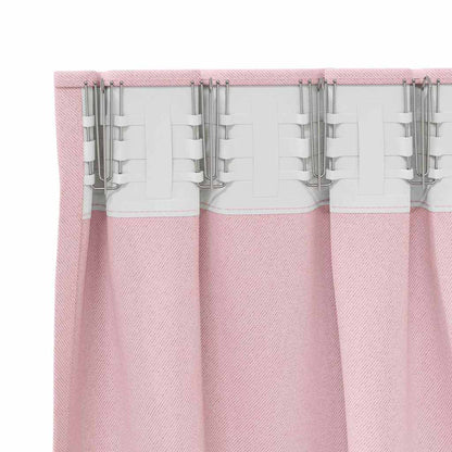 Blackout Curtains with Curtains Baby Pink Polyester