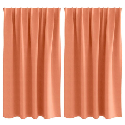 Blackout Curtains with Curtains Terracotta Polyester