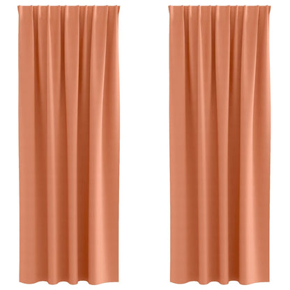 Blackout Curtains with Curtains Terracotta Polyester