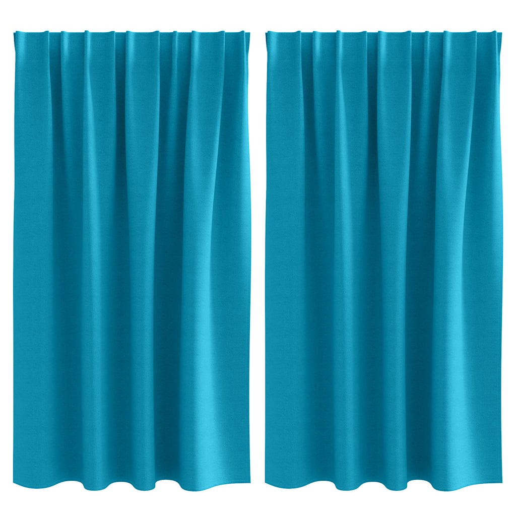 Blackout Curtains with Curtains Turquoise Polyester