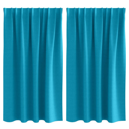 Blackout Curtains with Curtains Turquoise Polyester