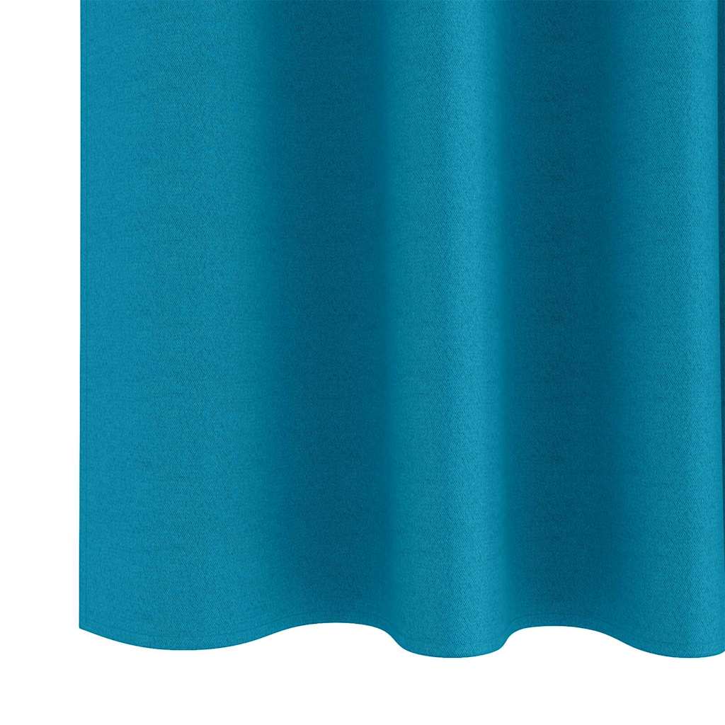 Blackout Curtains with Curtains Turquoise Polyester