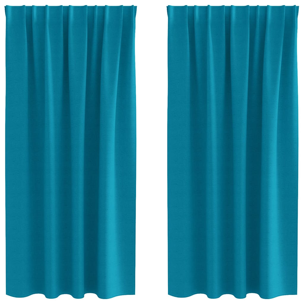 Blackout Curtains with Curtains Turquoise Polyester