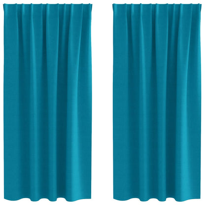 Blackout Curtains with Curtains Turquoise Polyester