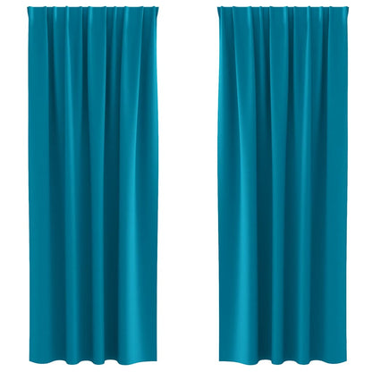 Blackout Curtains with Curtains Turquoise Polyester