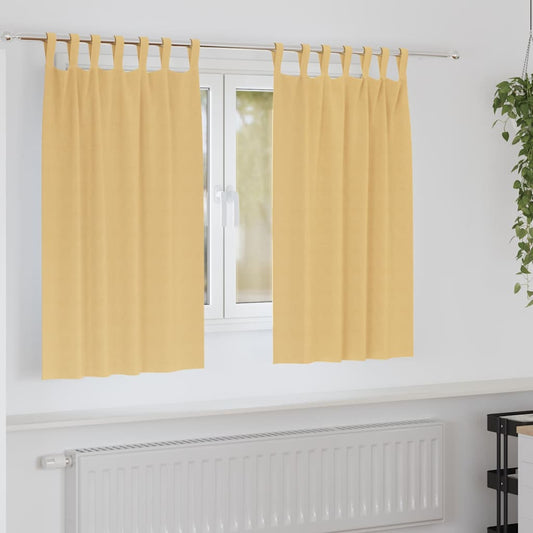 Blackout Curtains with Curtains Beige Polyester