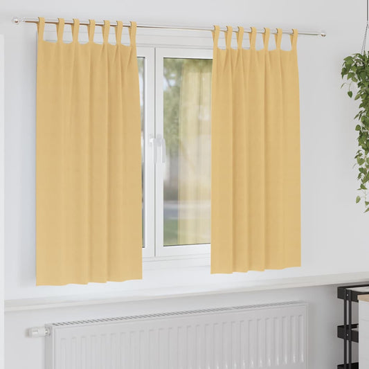 Blackout Curtains with Curtains Beige Polyester