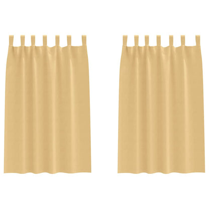 Blackout Curtains with Curtains Beige Polyester