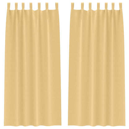 Blackout Curtains with Curtains Beige Polyester