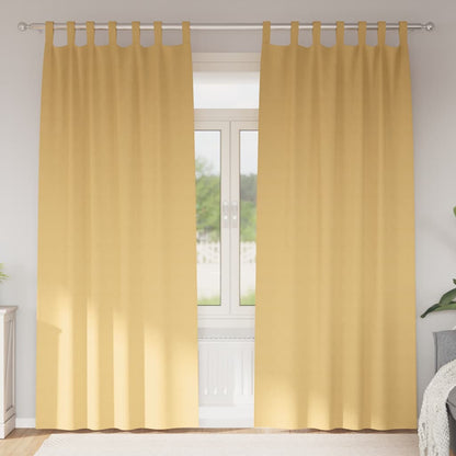 Blackout Curtains with Curtains Beige Polyester