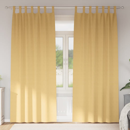 Blackout Curtains with Curtains Beige Polyester