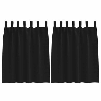 Blackout Curtains with Curtains Black Polyester