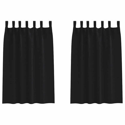 Blackout Curtains with Curtains Black Polyester