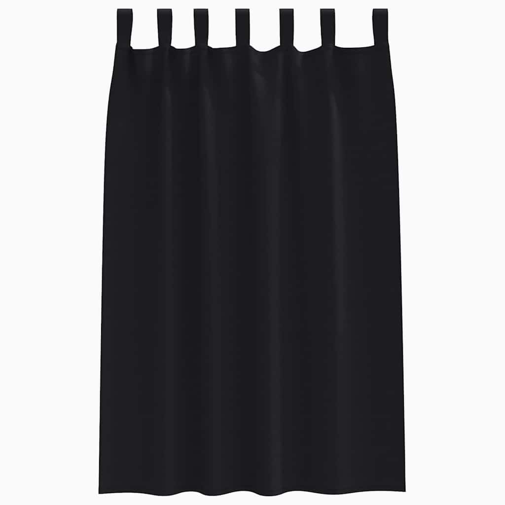 Blackout Curtains with Curtains Black Polyester