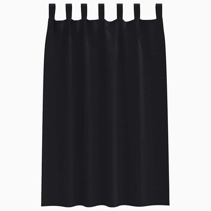 Blackout Curtains with Curtains Black Polyester