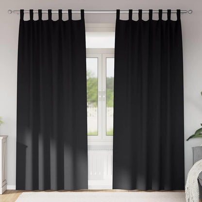 Blackout Curtains with Curtains Black Polyester