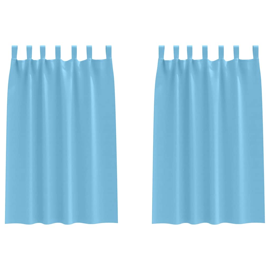 Blackout Curtains with Curtains Light Blue Polyester