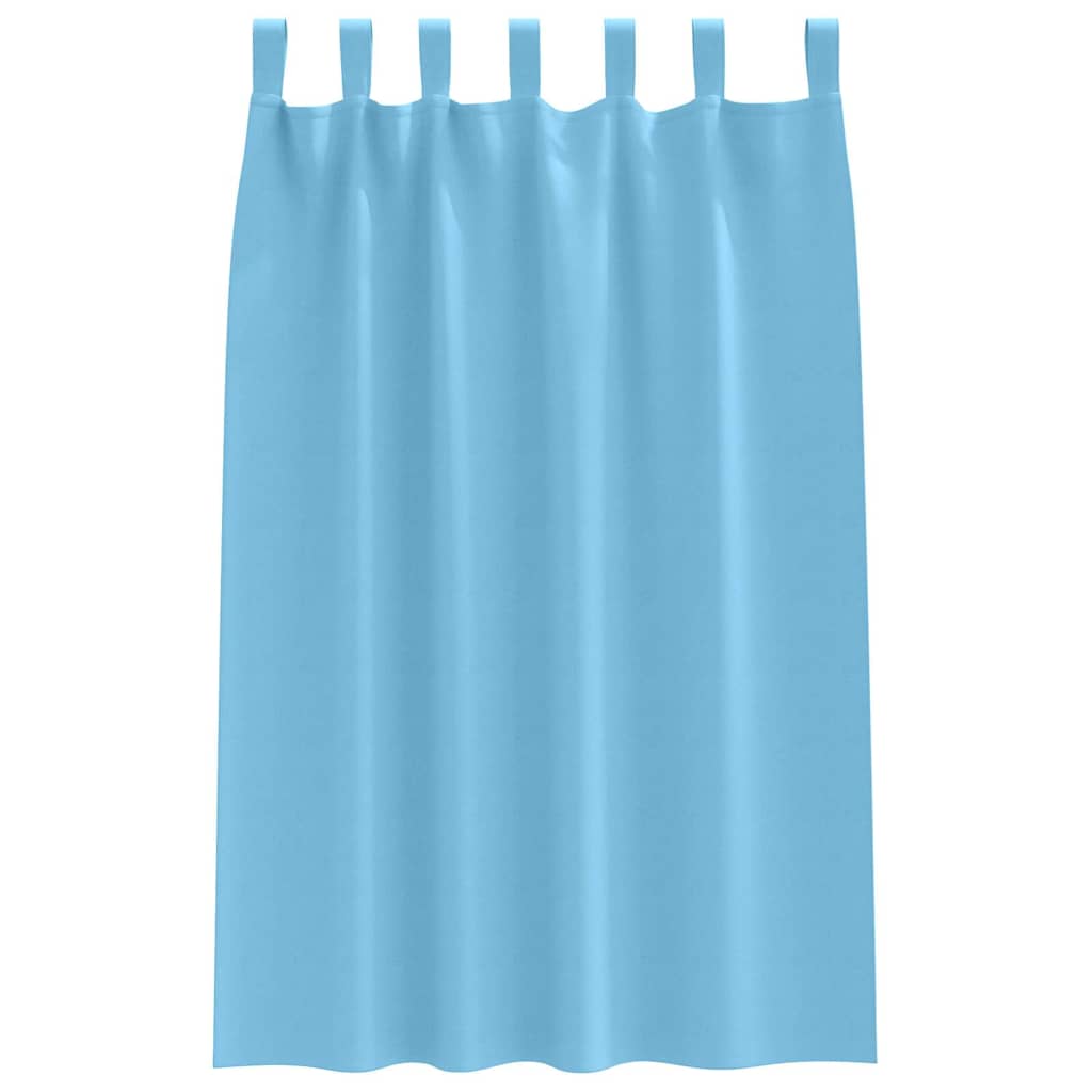 Blackout Curtains with Curtains Light Blue Polyester