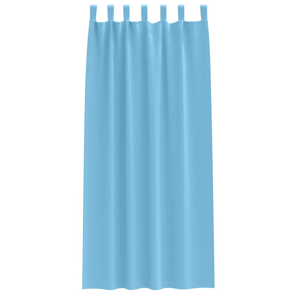 Blackout Curtains with Curtains Light Blue Polyester