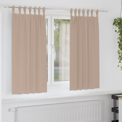 Blackout Curtains with Curtains Taupe Polyester