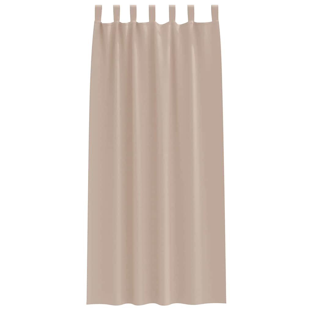 Blackout Curtains with Curtains Taupe Polyester