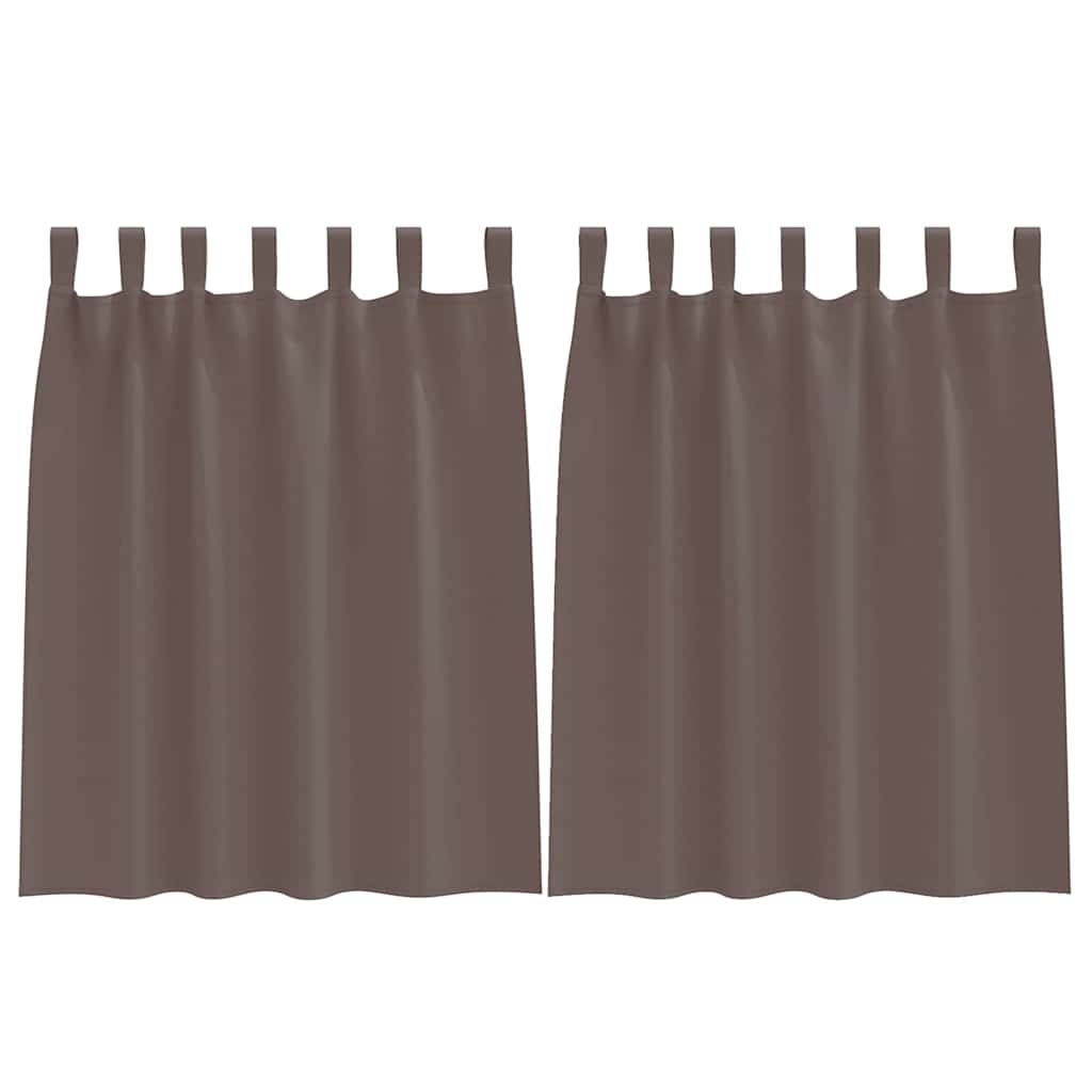 Blackout Curtains with Curtains Dark Brown Polyester