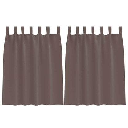 Blackout Curtains with Curtains Dark Brown Polyester