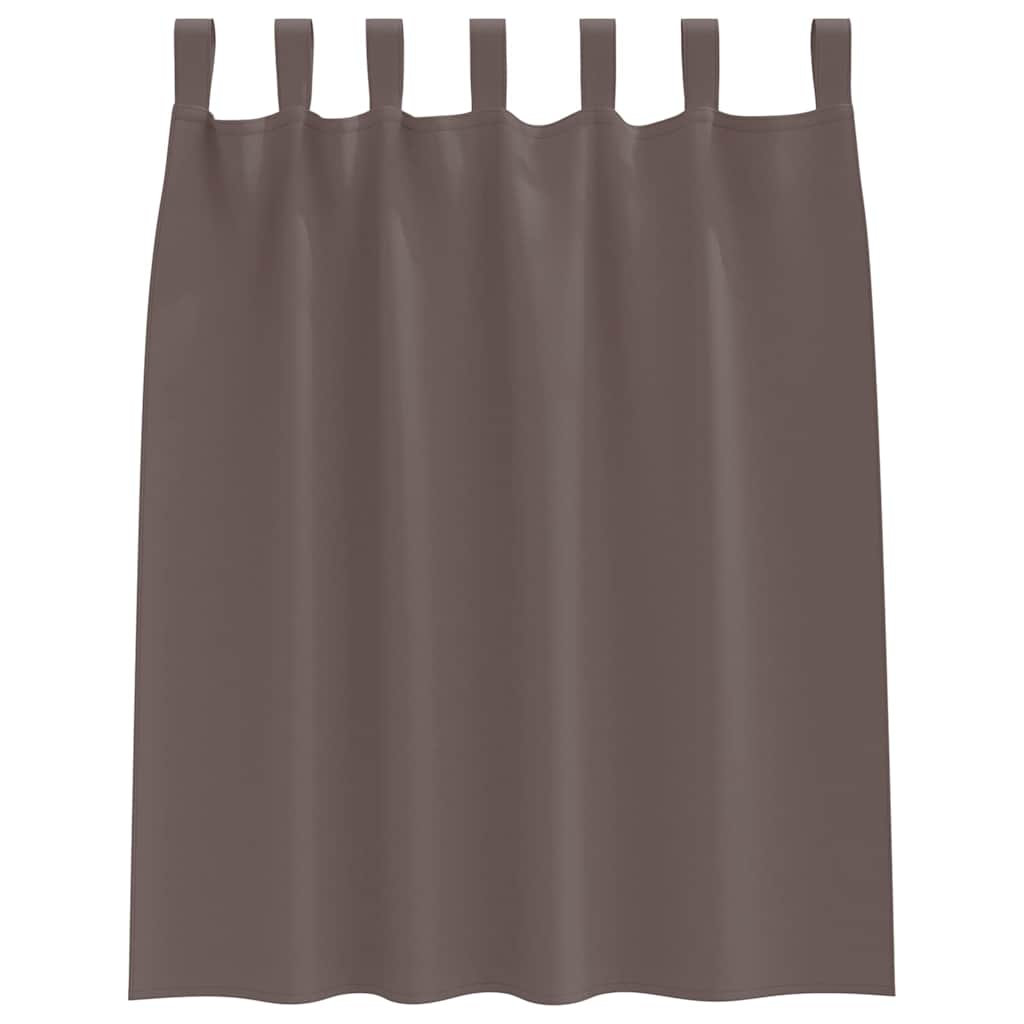 Blackout Curtains with Curtains Dark Brown Polyester