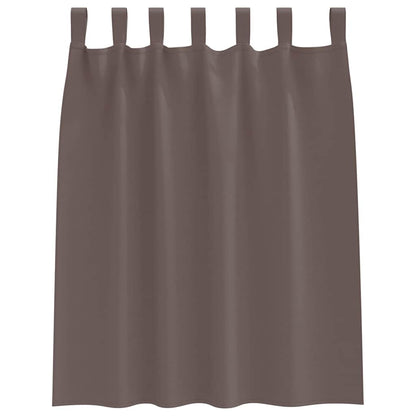 Blackout Curtains with Curtains Dark Brown Polyester