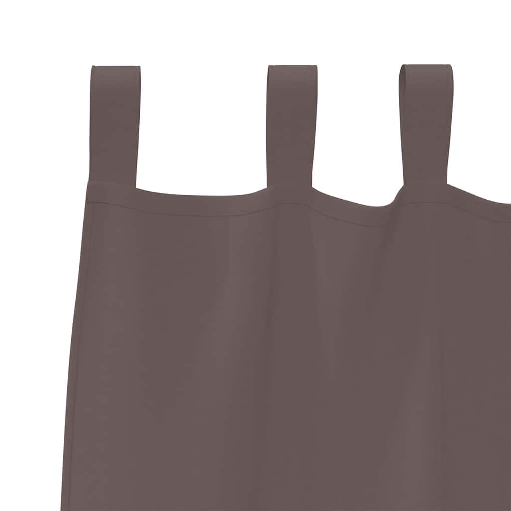 Blackout Curtains with Curtains Dark Brown Polyester