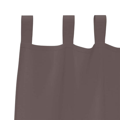Blackout Curtains with Curtains Dark Brown Polyester