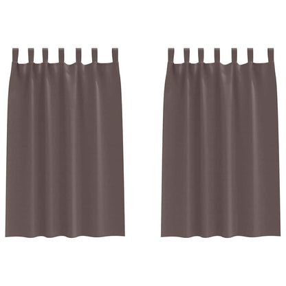 Blackout Curtains with Curtains Dark Brown Polyester