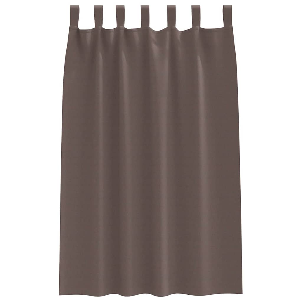 Blackout Curtains with Curtains Dark Brown Polyester