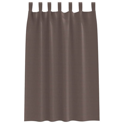 Blackout Curtains with Curtains Dark Brown Polyester