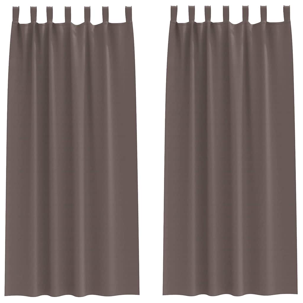 Blackout Curtains with Curtains Dark Brown Polyester
