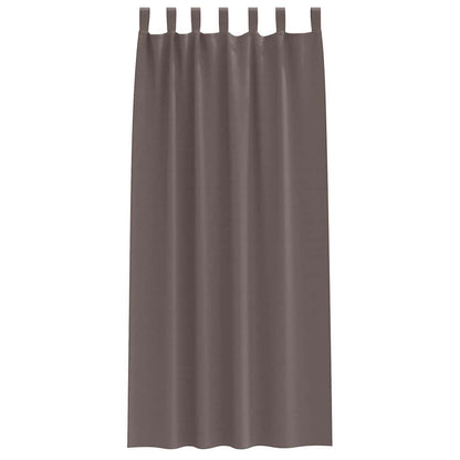 Blackout Curtains with Curtains Dark Brown Polyester