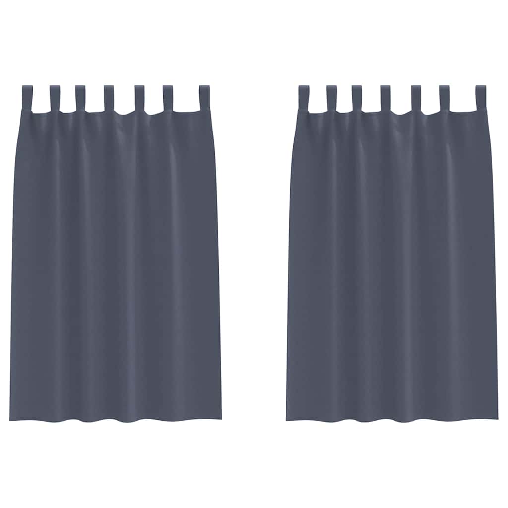 Blackout Curtains with Curtains Anthracite Polyester
