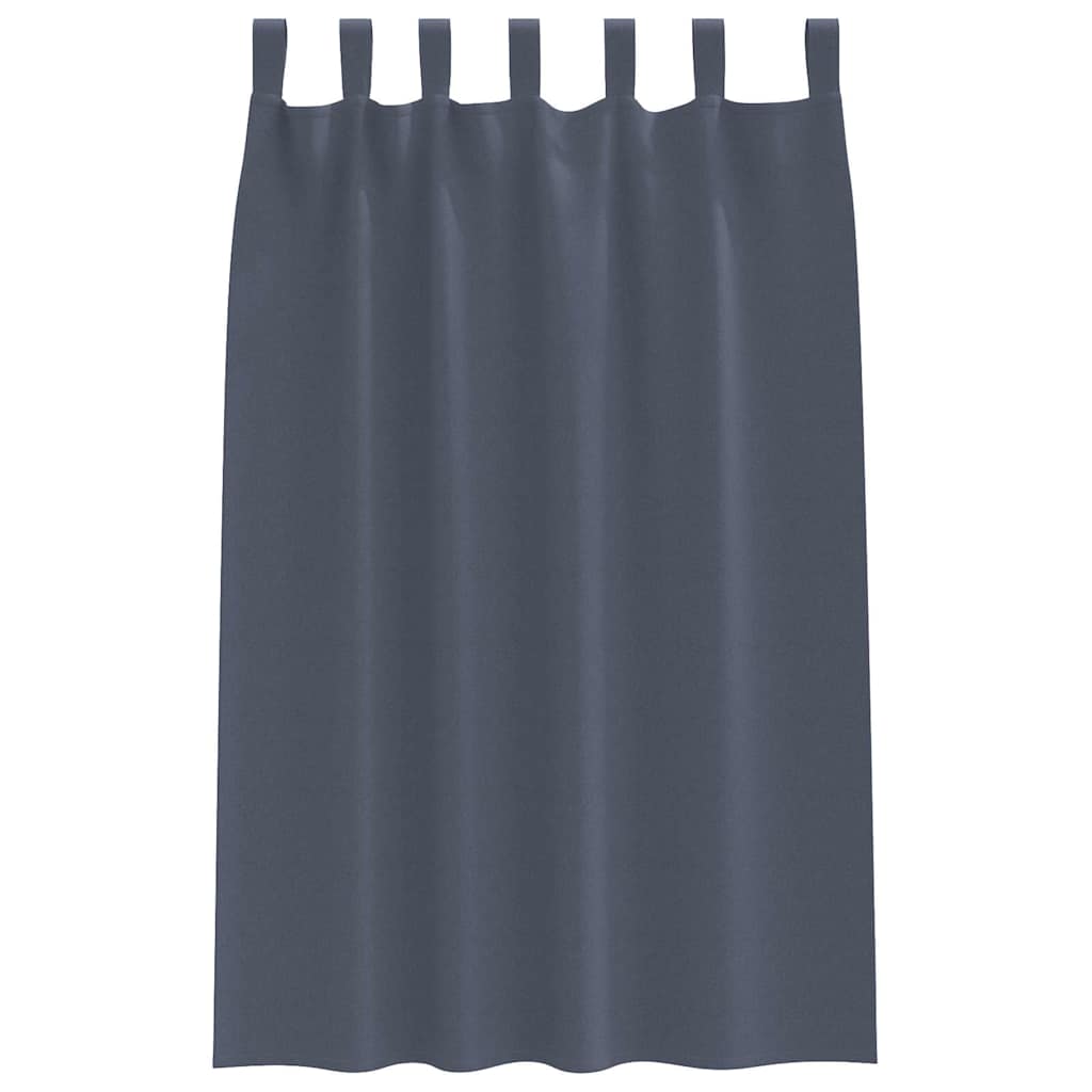 Blackout Curtains with Curtains Anthracite Polyester