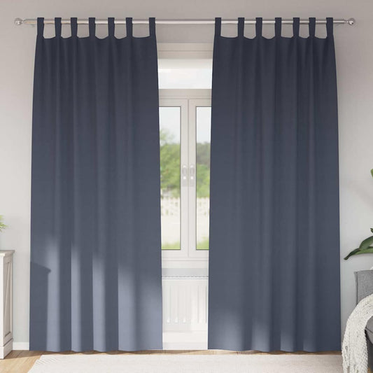Blackout Curtains with Curtains Anthracite Polyester