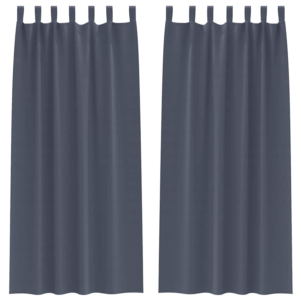 Blackout Curtains with Curtains Anthracite Polyester