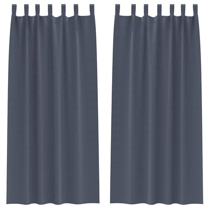 Blackout Curtains with Curtains Anthracite Polyester