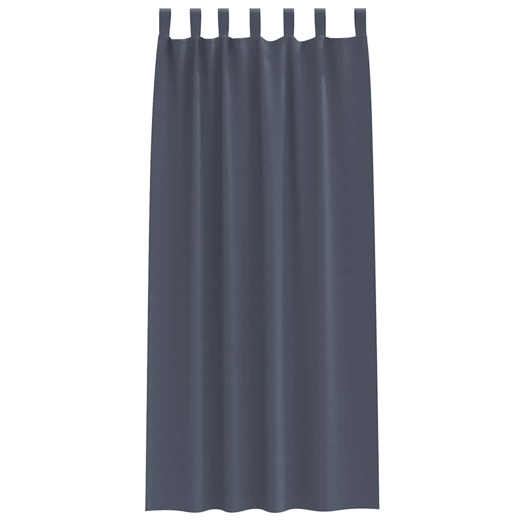 Blackout Curtains with Curtains Anthracite Polyester