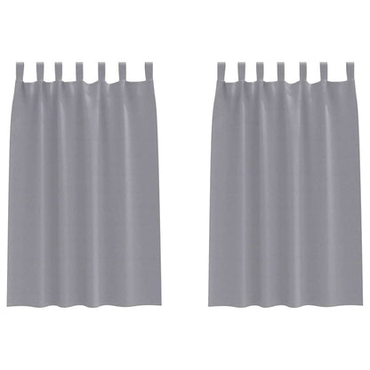 Blackout Curtains with Curtains Light Grey Polyester