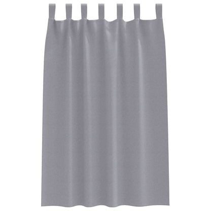 Blackout Curtains with Curtains Light Grey Polyester