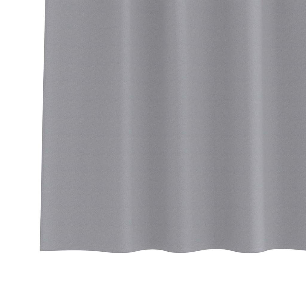 Blackout Curtains with Curtains Light Grey Polyester
