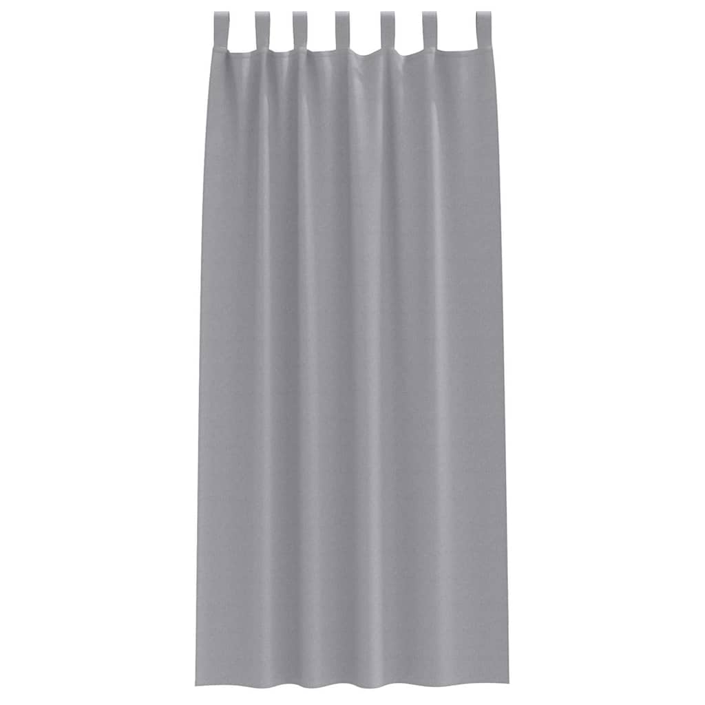 Blackout Curtains with Curtains Light Grey Polyester